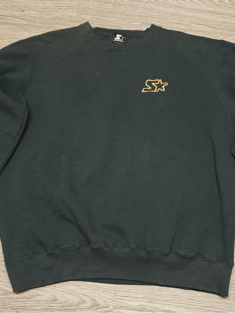 Vintage 90s Men’s Starter Crewneck Sweatshirt Embroidered Made In USA Green XL